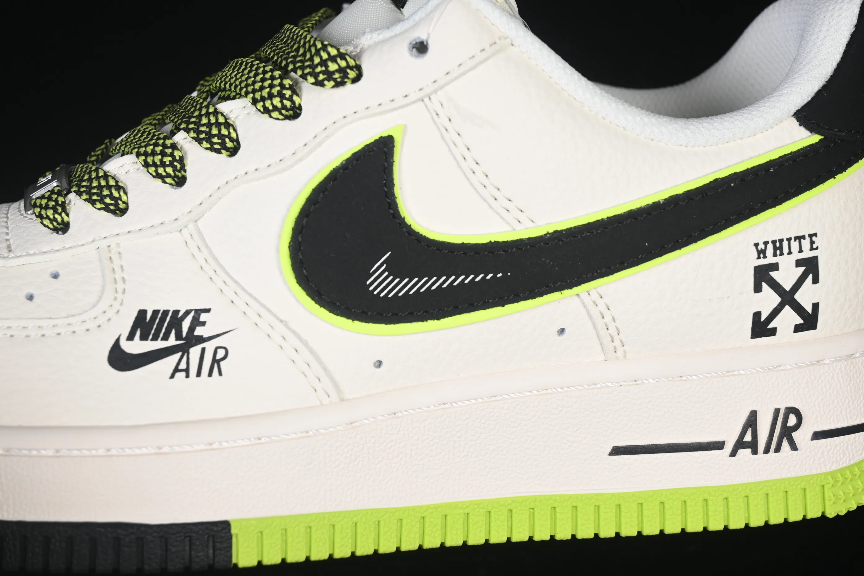 All Categories Nk Air Force 1 Air Force Series Nk Air Force 1 Low Air Force Low Nike Air Force 1'07 Low Co-branded Beige, Black and Green Air Force 1 Low-top Casual Sneakers QW5836-023
